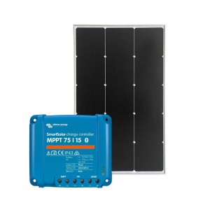 Kit Solare Camper 12V 110W Fotovoltaico con Regolatore Victron SmartSolar MPPT 15A + Kit Cavi