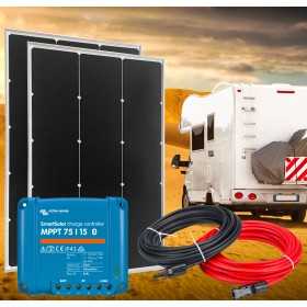 12V 220W BC Solar Kit + 15A MPPT SmartSolar Charger + Cable Kit