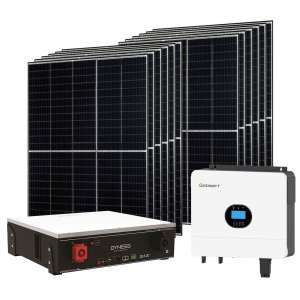 Kit fotovoltaico Off Grid 6000-5400W Growatt Dyness accumulo 5.12kWh Baita Casa Kit anti Lockdown Energetico