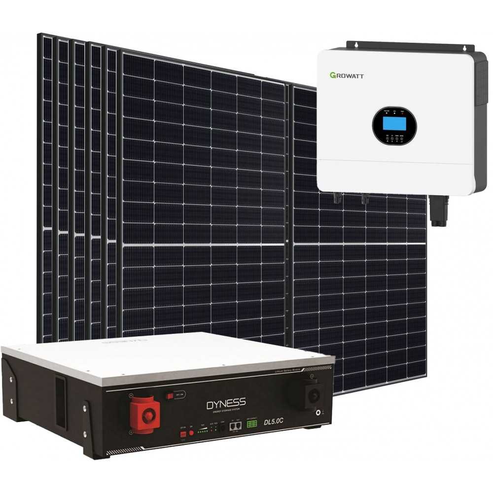 Growatt Dyness 6000-5400W Off Grid Photovoltaic Kit with 5.12kWh Storage for Home Cabin Anti-Lockdown Energy Kit