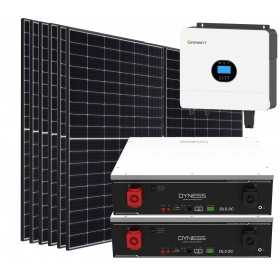 Kit fotovoltaico Off Grid 6000-5400W Growatt Dyness accumulo 10.24kWh Baita Casa Kit anti Lockdown Energetico