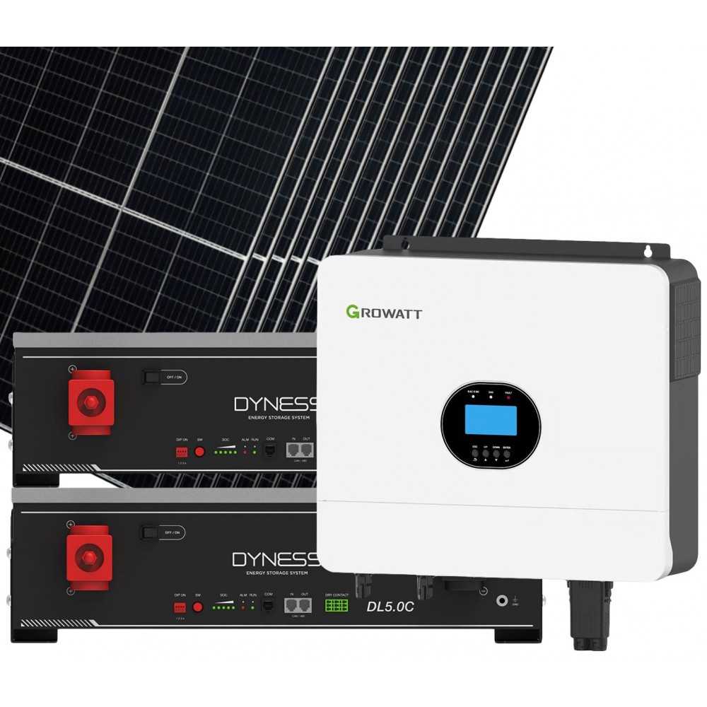 Growatt Dyness 6000-5400W Off Grid Photovoltaic Kit with 10.24kWh Storage for Home Cabin Anti-Lockdown Energy Kit