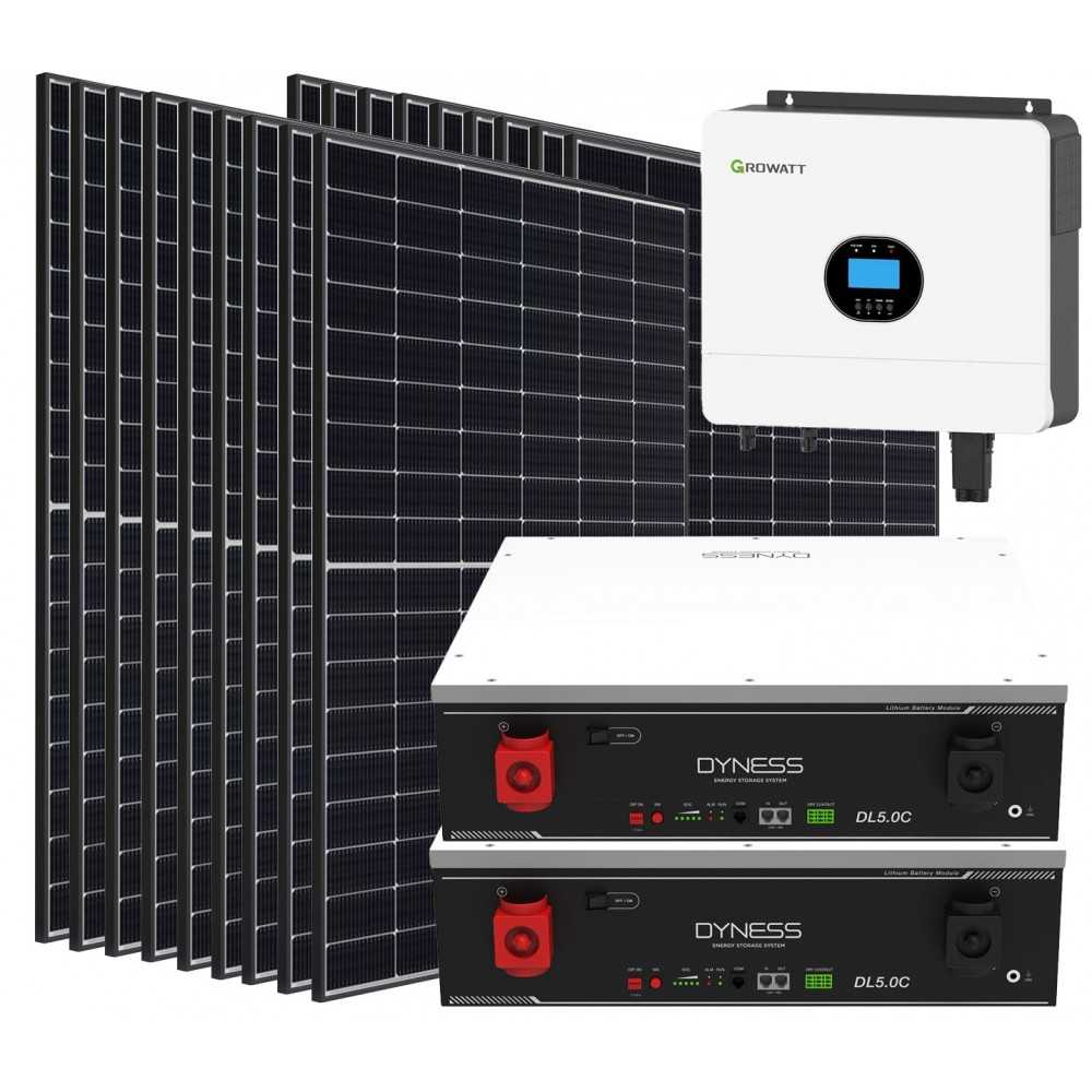 Growatt Dyness 6000-8100W Off Grid Photovoltaic Kit with 10.24kWh Storage for Home Cabin Anti-Lockdown Energy Kit