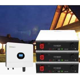 Kit fotovoltaico Off Grid 6000-8100W Growatt Dyness accumulo 15.36kWh Baita Casa Kit anti Lockdown Energetico