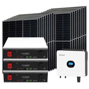 Kit fotovoltaico Off Grid 6000-8100W Growatt Dyness accumulo 15.36kWh Baita Casa Kit anti Lockdown Energetico