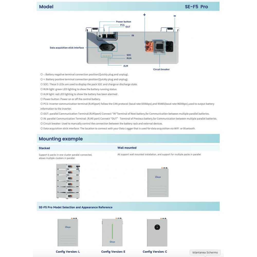 Kit fotovoltaico Off Grid 6000-9000W DEYE SE-F5-PRO accumulo 10.24kWh Baita Casa Kit Anti Lockdown Energetico