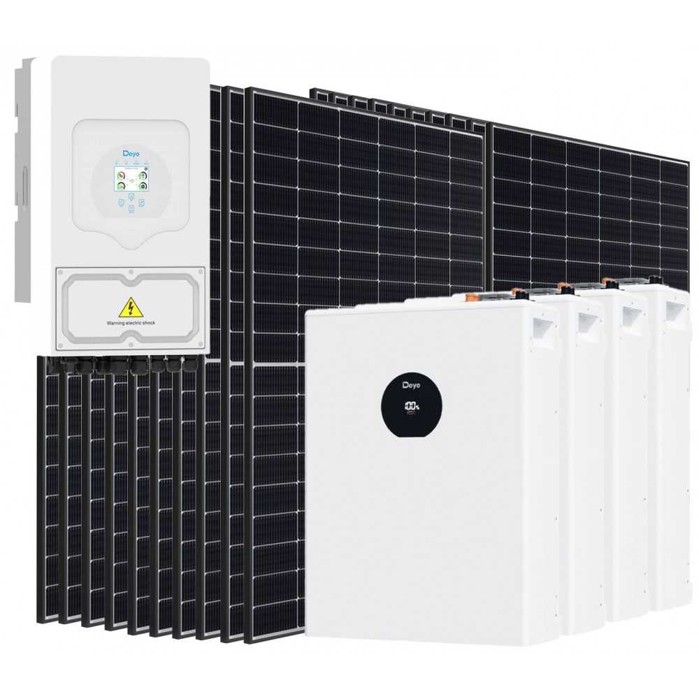 DEYE SE-F5-PRO 6000-9000W Off Grid Photovoltaic Kit with 20.48kWh Storage Home Cabin Energy Lockdown Prevention Kit
