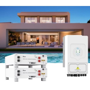 DEYE PRO 6000-9000W Off Grid Photovoltaic Kit with 10.24kWh Storage Home Cabin Energy Lockdown Prevention Kit