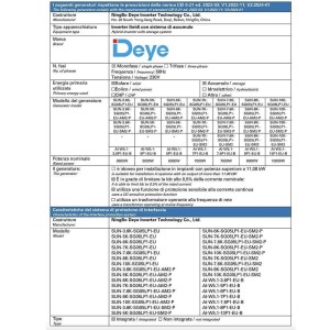 Kit fotovoltaico ibrido monofase 6kW con accumulo 10,24 kWh Deye