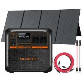 Generatore portatile Bluetti con pannello solare, cavi e inverter, ideale per come raggiungere l'autonomia energetica.