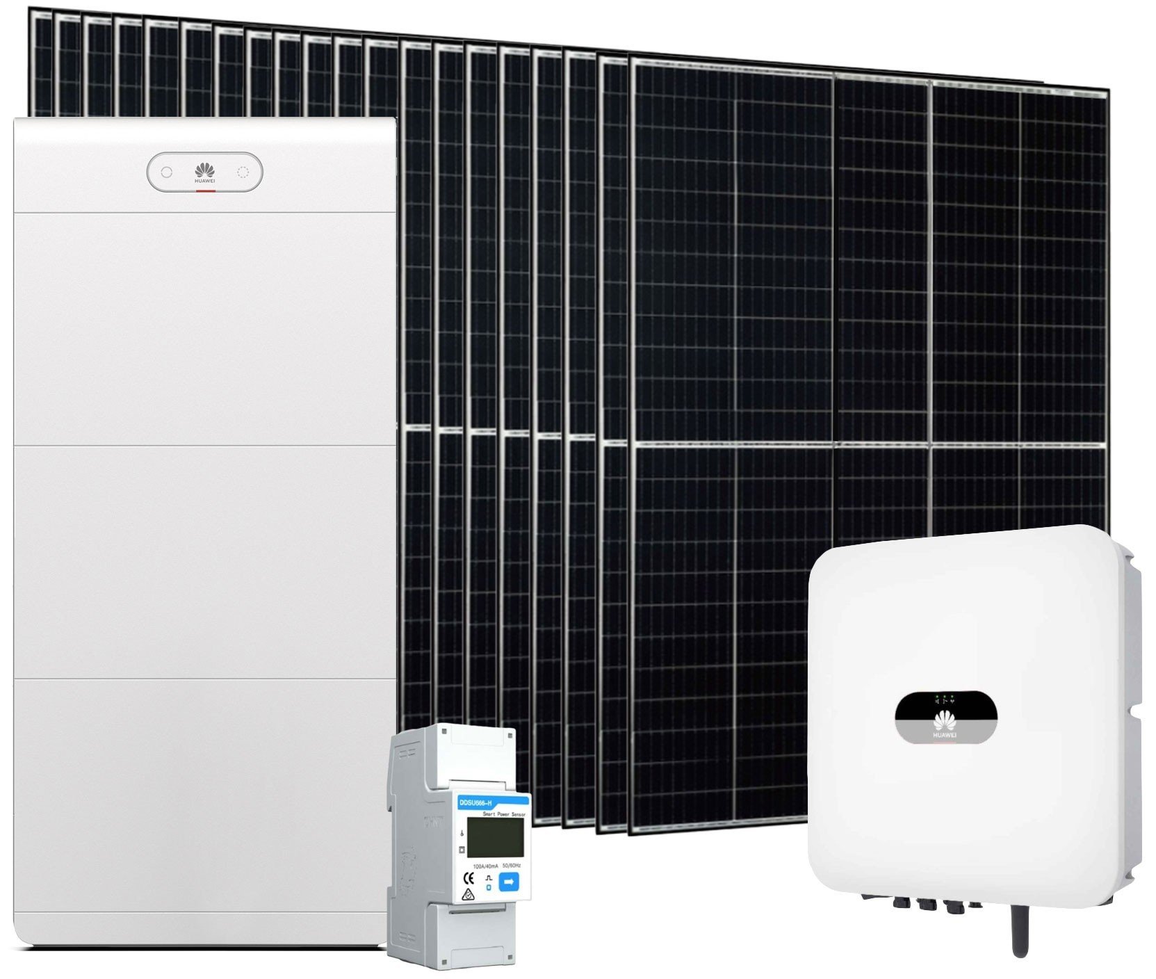 Immagine di una batteria di accumulo senza pannelli solari completa di inverter e modulo fotovoltaico, utile per soluzioni domestiche.