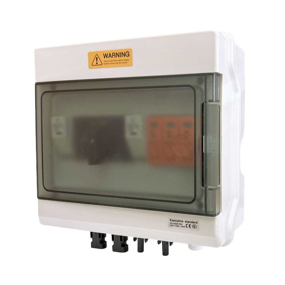 Inverter fotovoltaico compatto con frontale in vetro temperato e morsetti di connessione in basso, pronto per controllo e manutenzione, non funziona (inverter fotovoltaico non funziona).