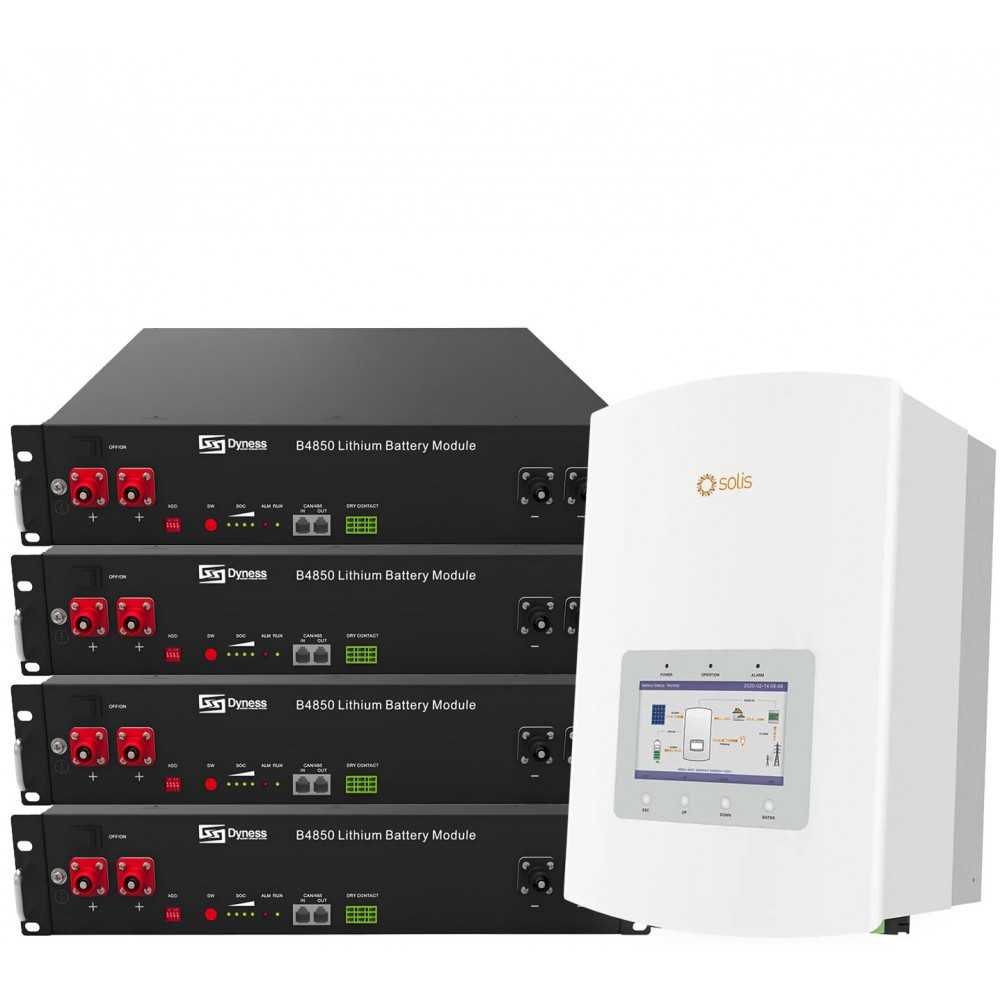 Moduli di batterie al litio e inverter per impianto fotovoltaico, pronti per l’autonomia energetica.