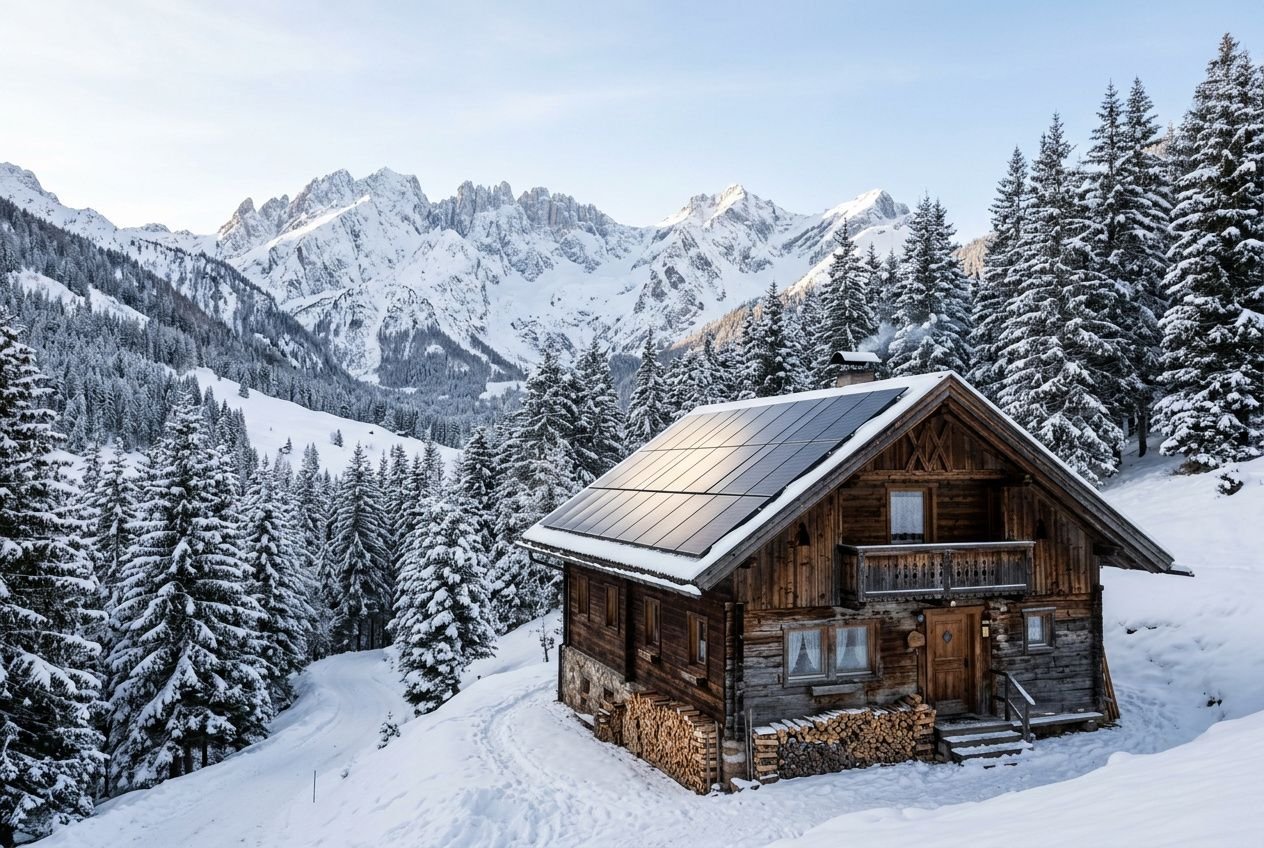 Impianto fotovoltaico off-grid per baita in montagna: guida ai kit