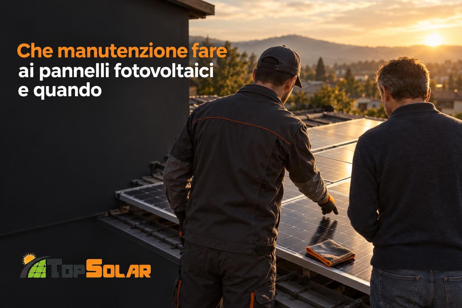 Che manutenzione fare ai pannelli fotovoltaici e quando