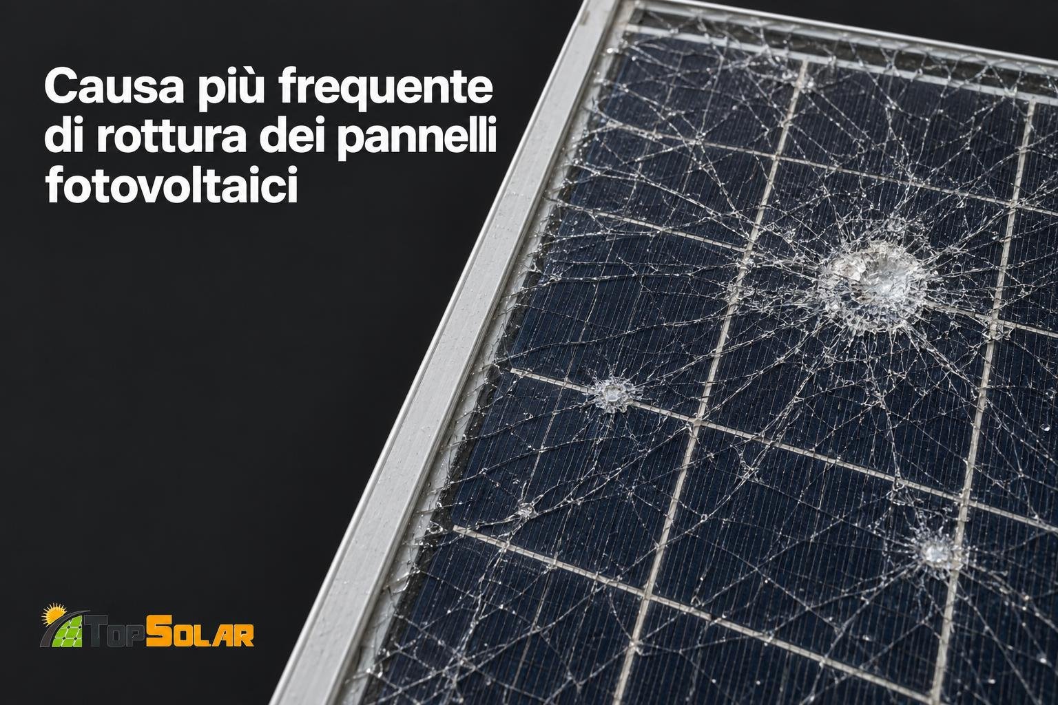 Causa più frequente di rottura dei pannelli fotovoltaici